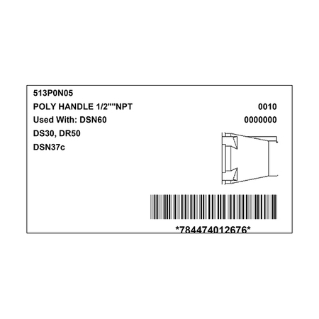 Meltric 513P0N05 HANDLE w/NPT 513P0N05